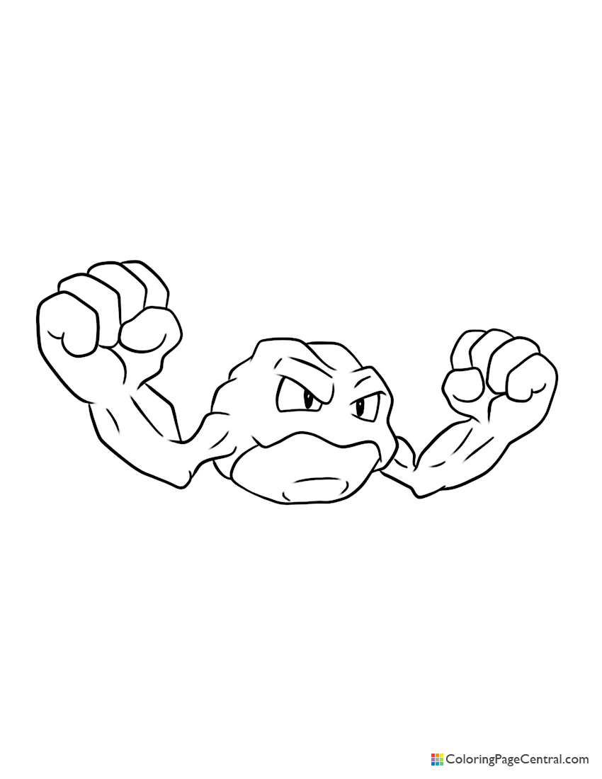 Pokemon - Geodude Coloring Page | Coloring Page Central