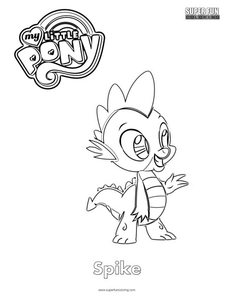 Spike- My Little Pony Coloring Page - Super Fun Coloring