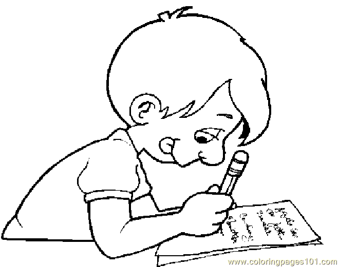 Student complete work Coloring Page ...coloringpages101.com
