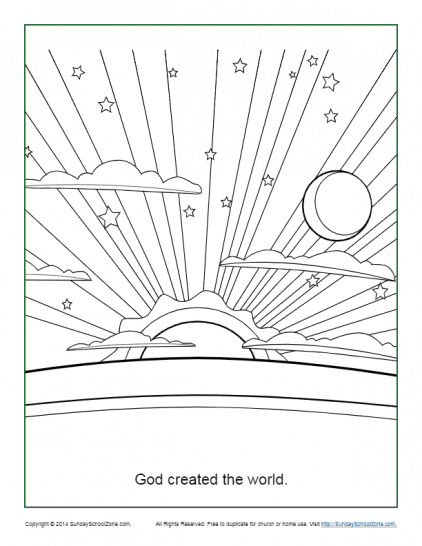 Free, Printable Creation Bible Activities on Sunday School Zone