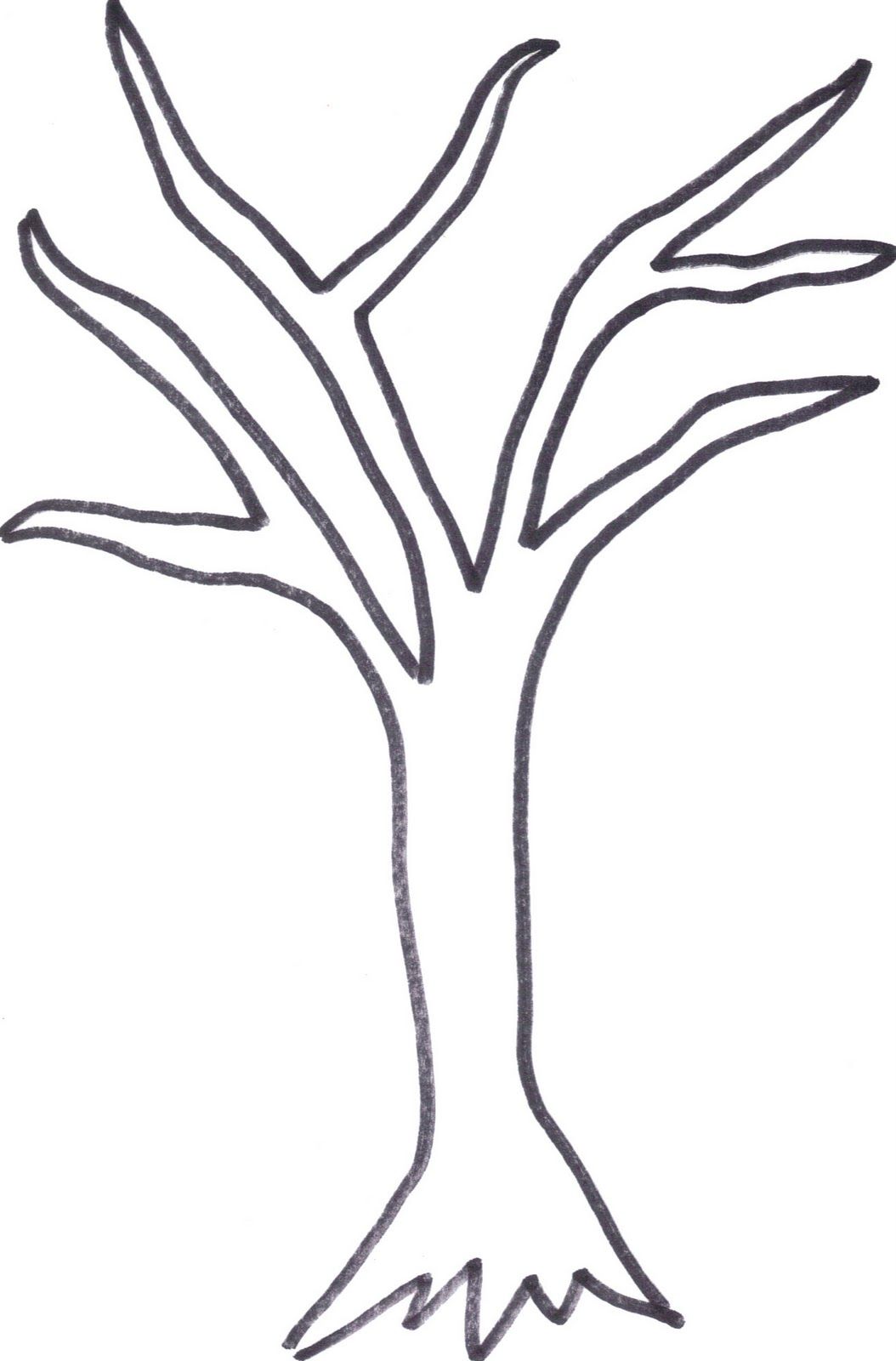 Bare Tree Template Printable - Coloring Pages for Kids and for Adults