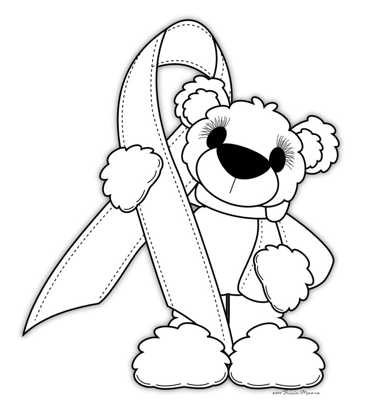 Pink Ribbon Coloring Page