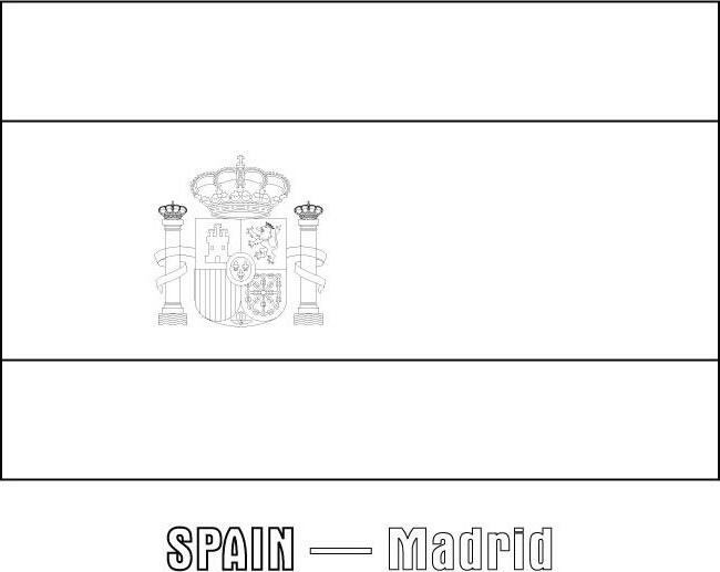 Spanish Flag Coloring Page - Coloring Nation