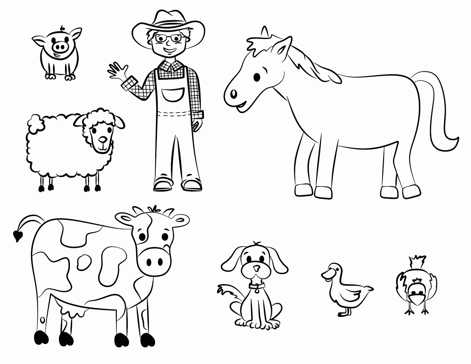 Farm Animals Coloring Pages | mugudvrlistscom