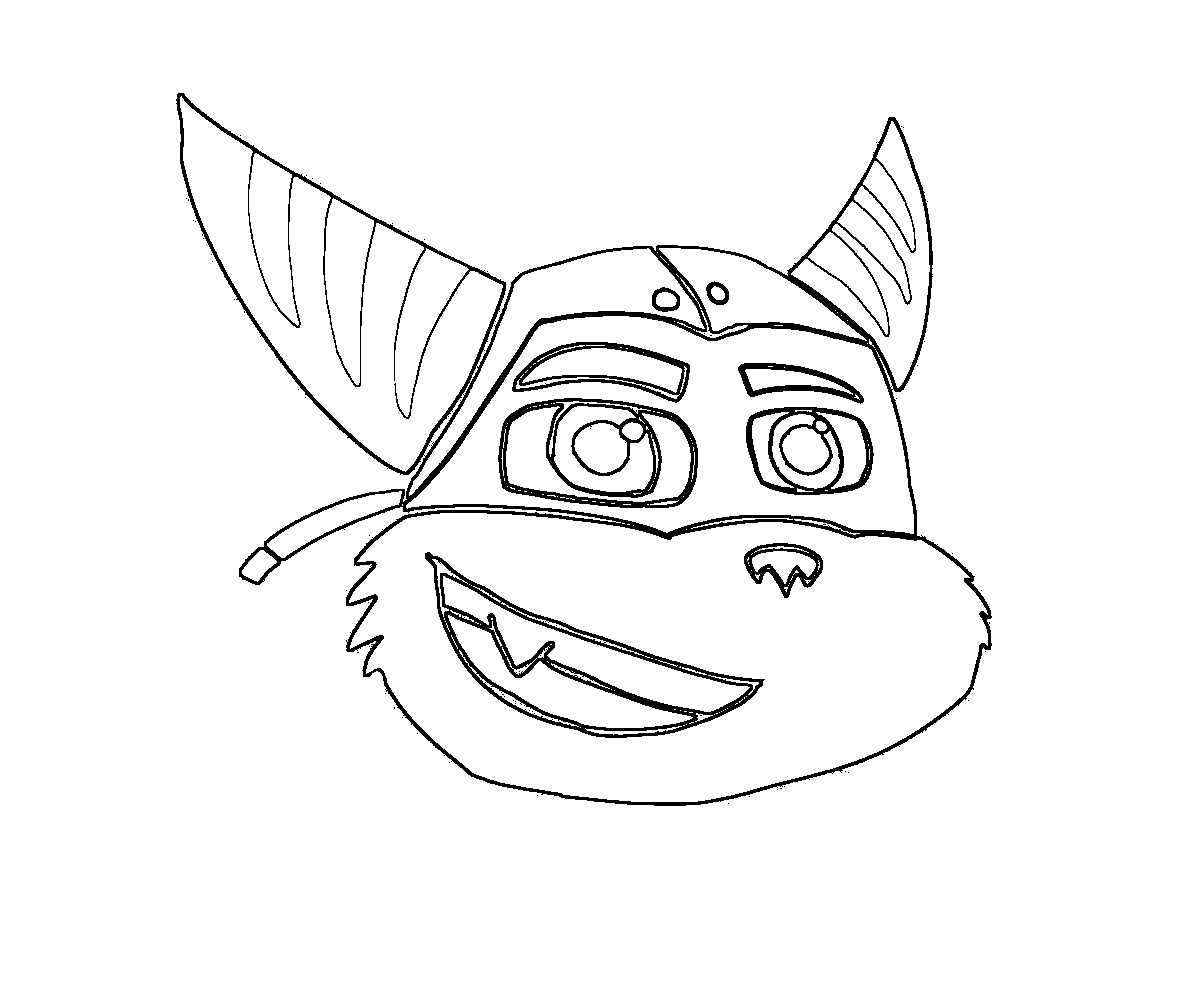 Ratchet and Clank Coloring Page