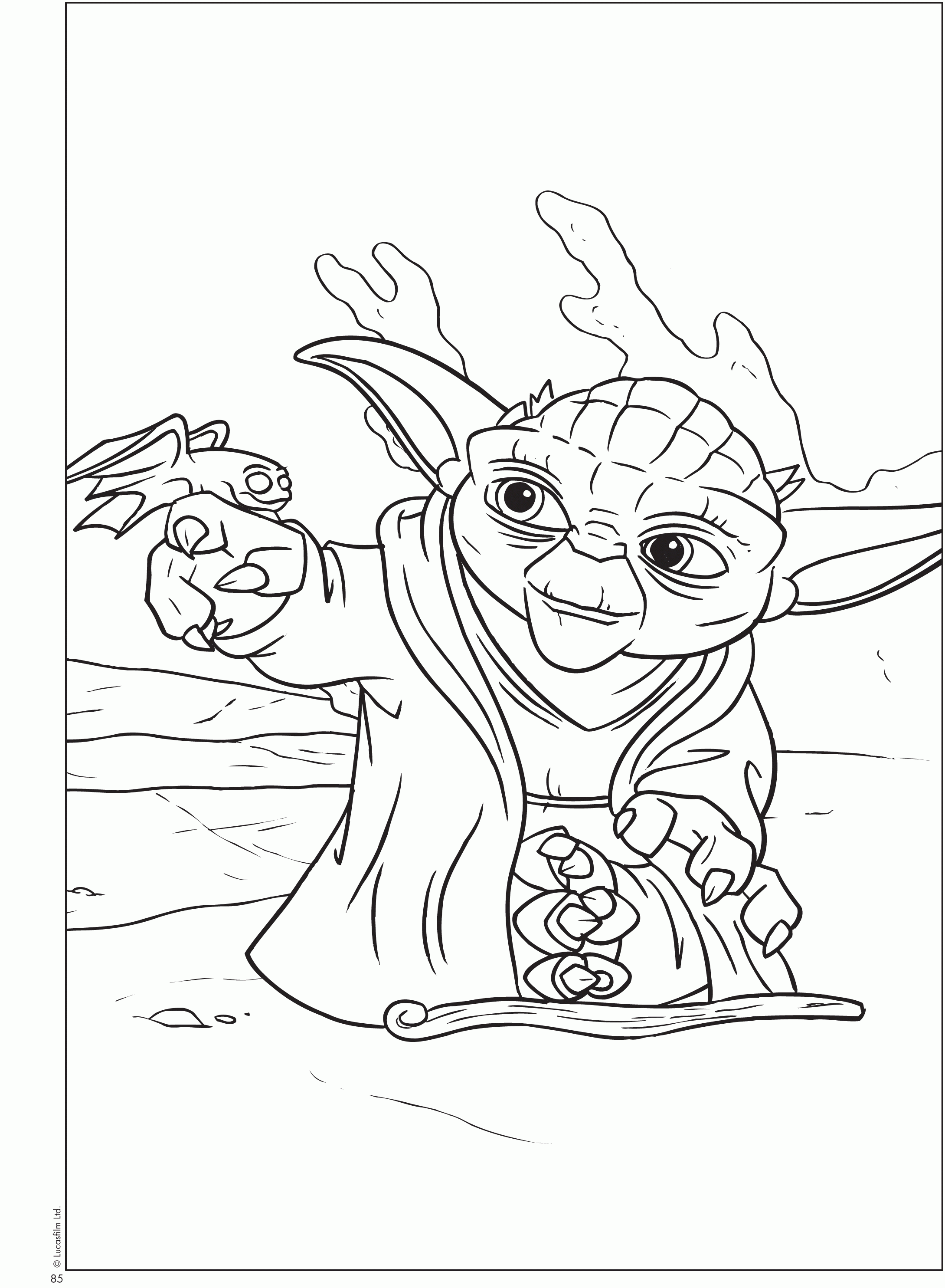 Star wars yoda coloring pages download and print for free