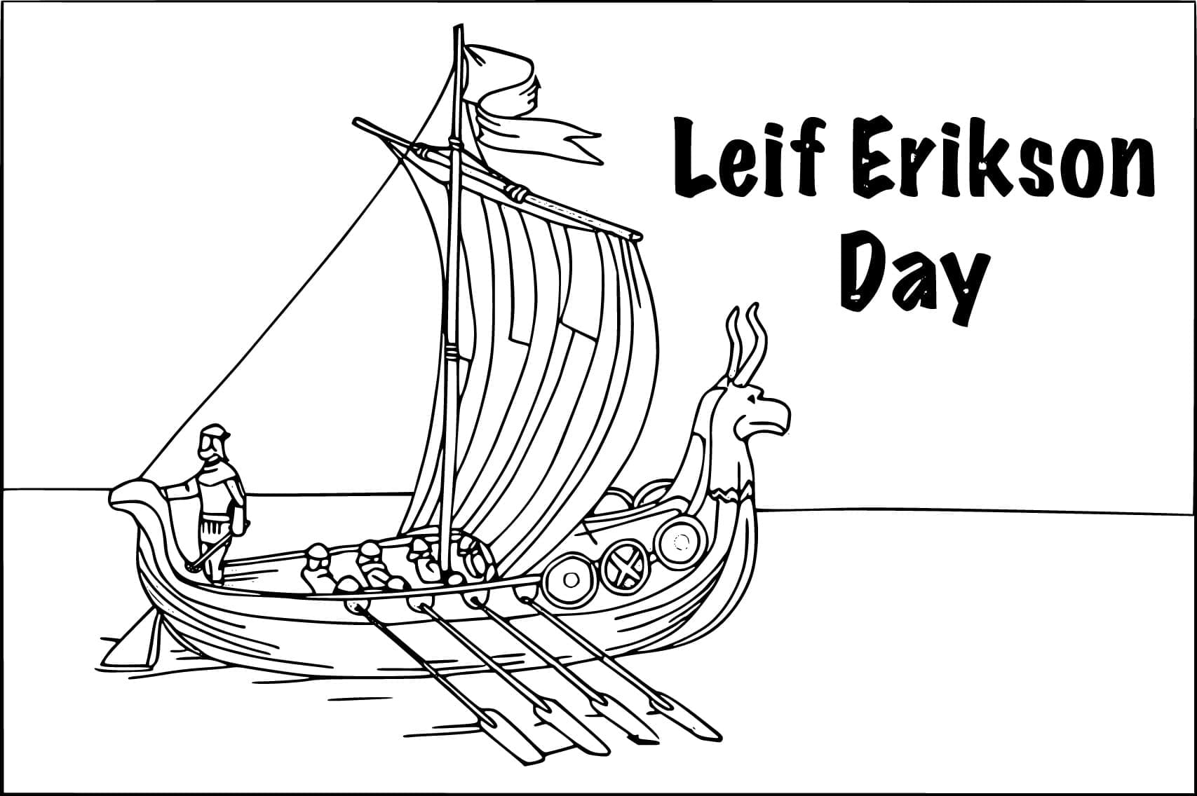 Coloriage Leif Erikson Day - télécharger et imprimer gratuit sur  ColoriageEnfant.Com