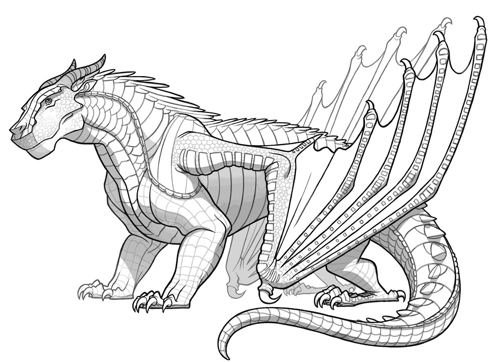 Mudwin Dragon Coloring Page - Free Printable Coloring Pages for Kids