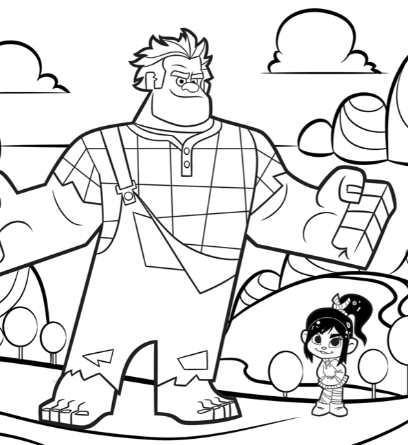 Free Downloads: WRECK-IT RALPH Coloring Sheets - Lady and the Blog