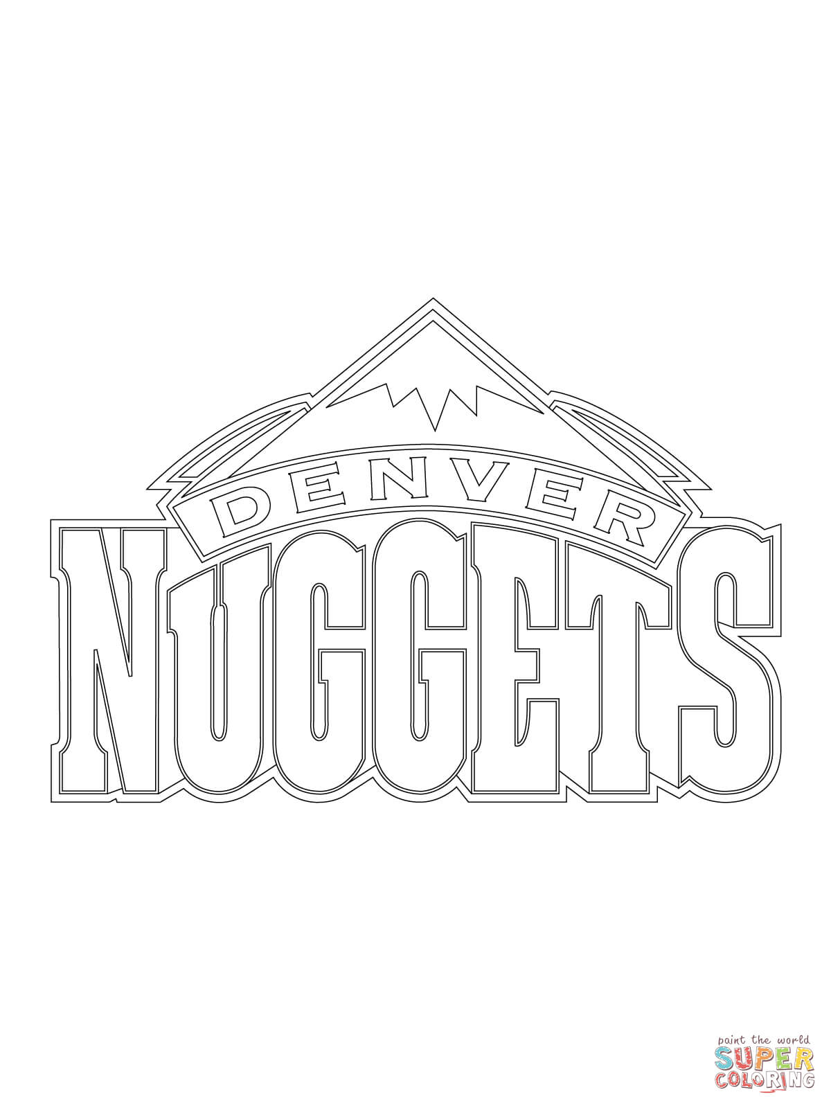 Denver Nuggets Logo coloring page ...