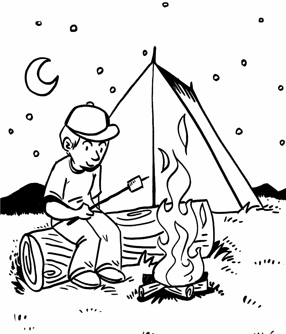 Camping Coloring Pages 15 - ColoringVerse
