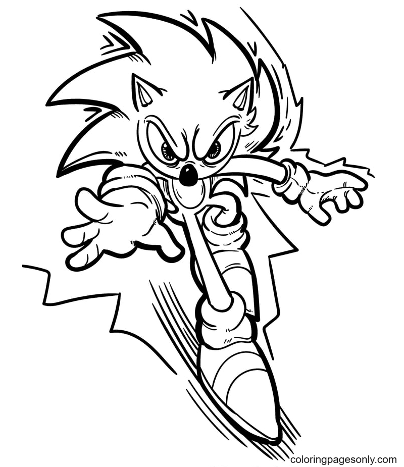 Angry Sonic Coloring Pages - Sonic The Hedgehog Coloring Pages - Coloring  Pages For Kids And Adults