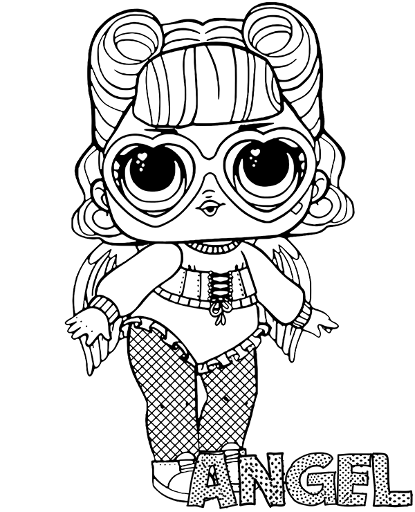 Angel doll coloring page L.O.L. Surprise