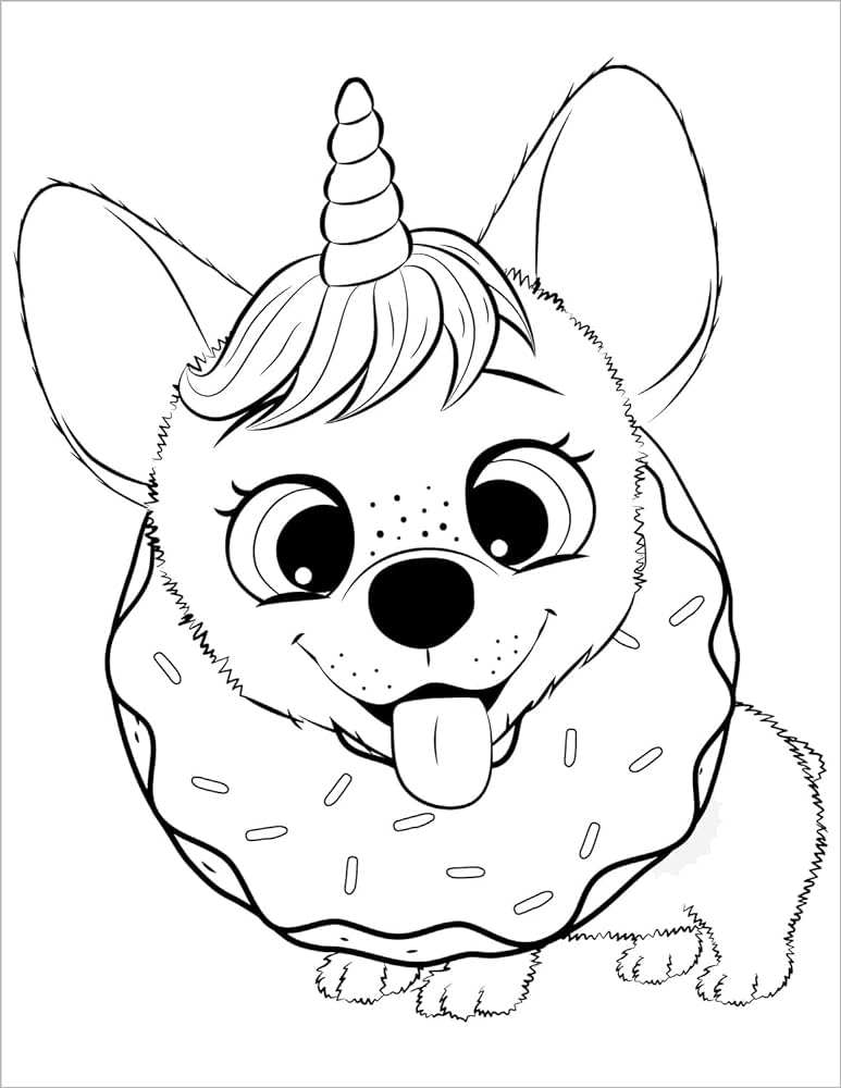 Cute Dogs Coloring Book for Kids Ages 4 ...