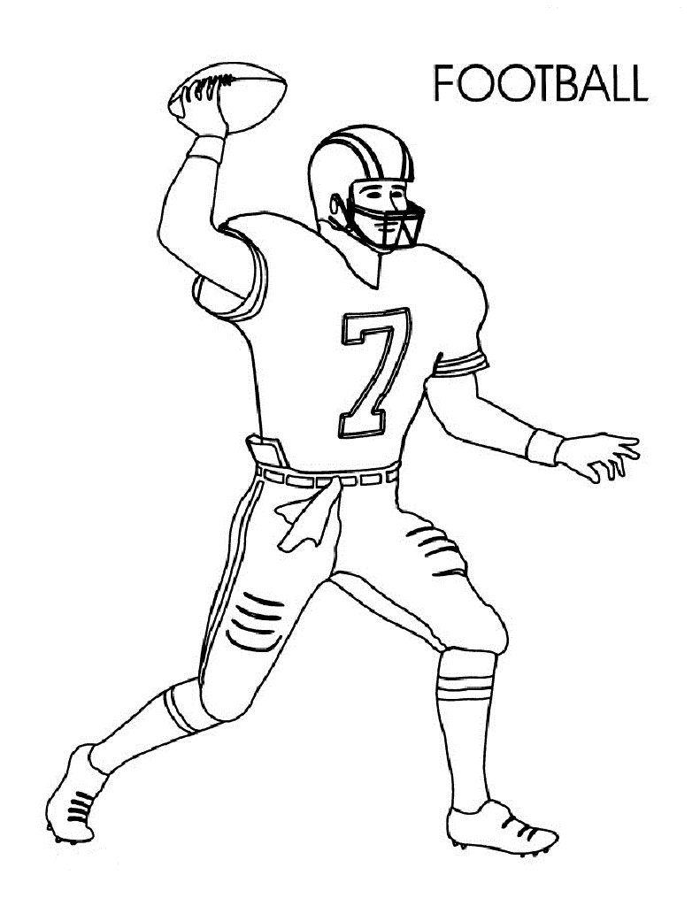 Football Coloring Pages for Preschoolers | Activity Shelter | Football coloring  pages, Sports coloring pages, Football players