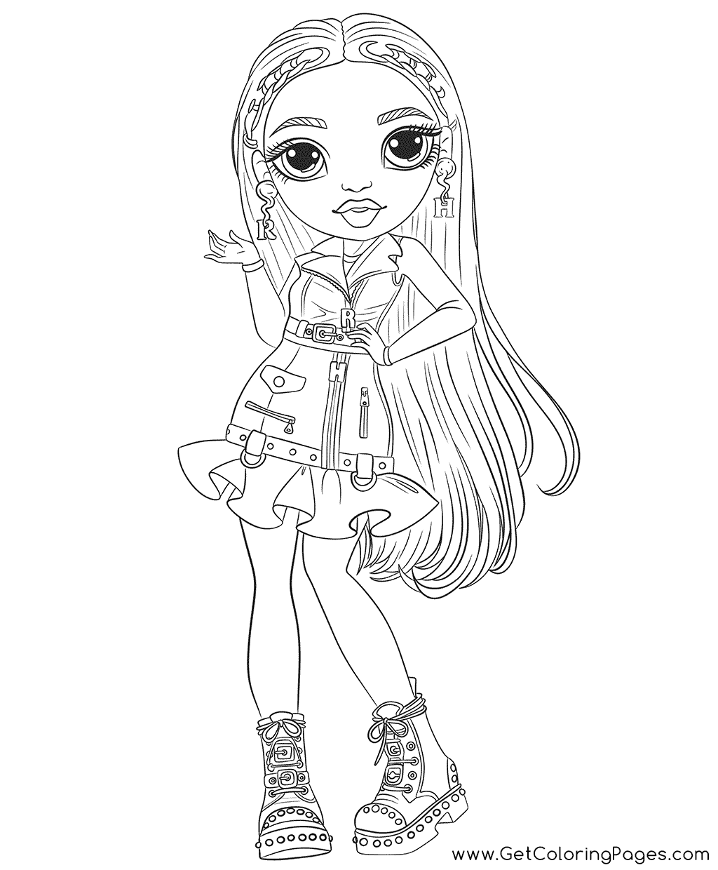 Rainbow High Girl Mila Berrymore Coloring Pages - Get Coloring Pages