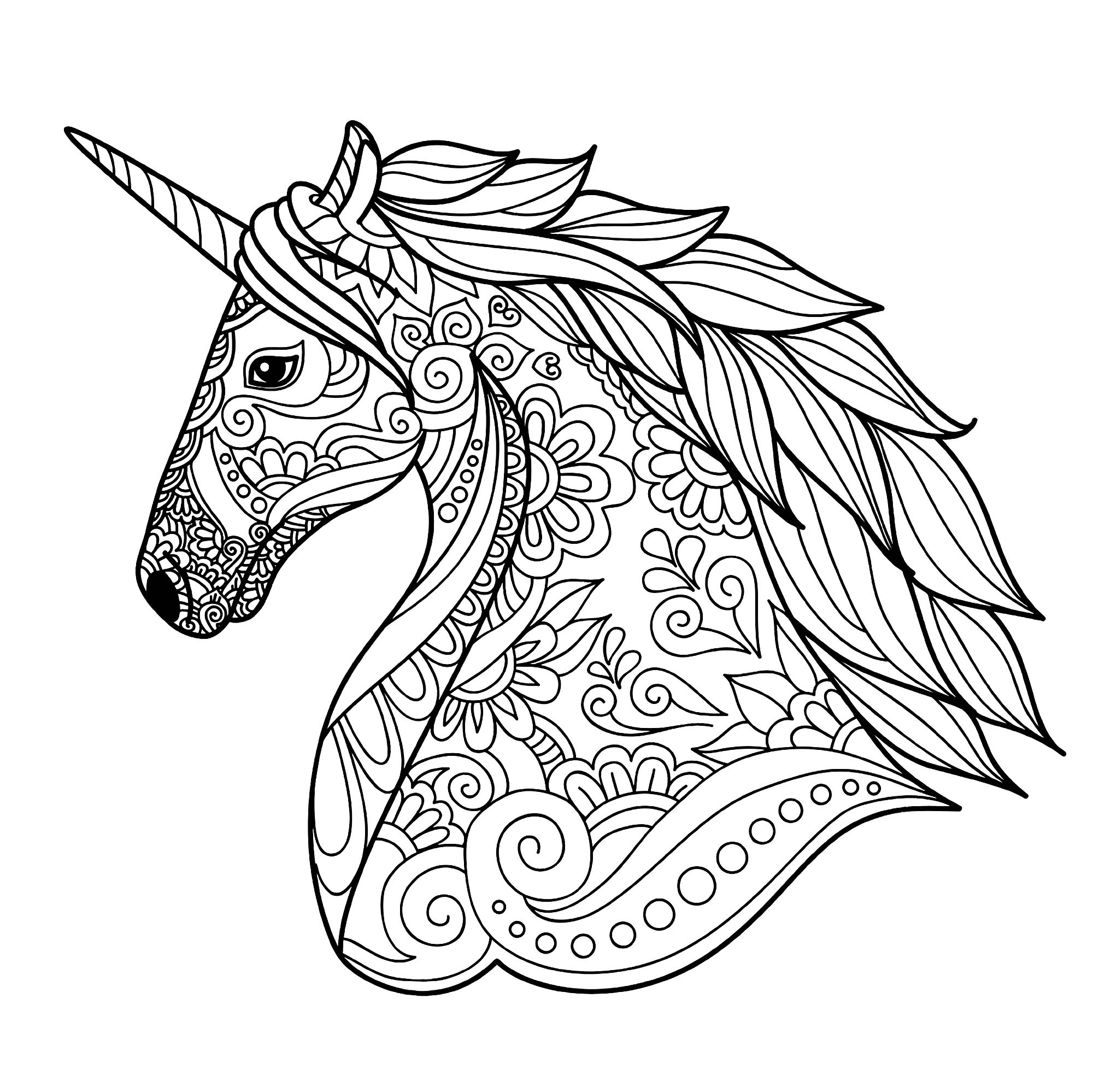 Unicorn coloring pages to print - Unicorns Kids Coloring Pages