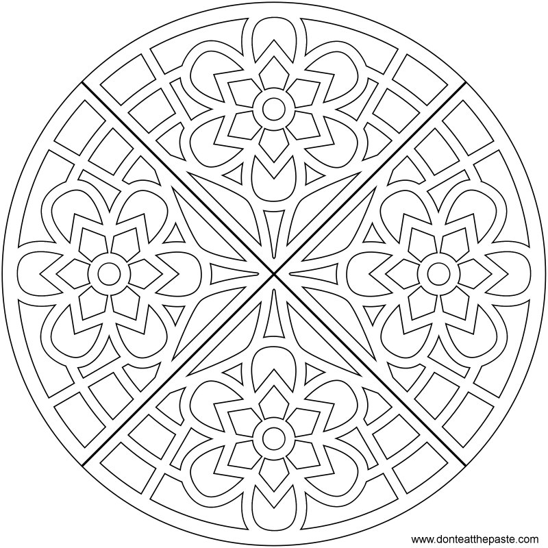 Don't Eat the Paste: Flower Waffle Coloring Page