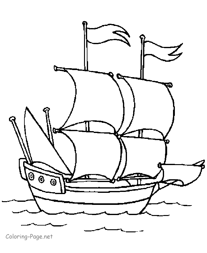 Boats coloring pages - Cars, Planes and Trains too!
