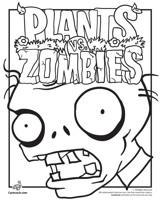 Plants Vs Zombies Coloring Pages | Cartoon Jr.