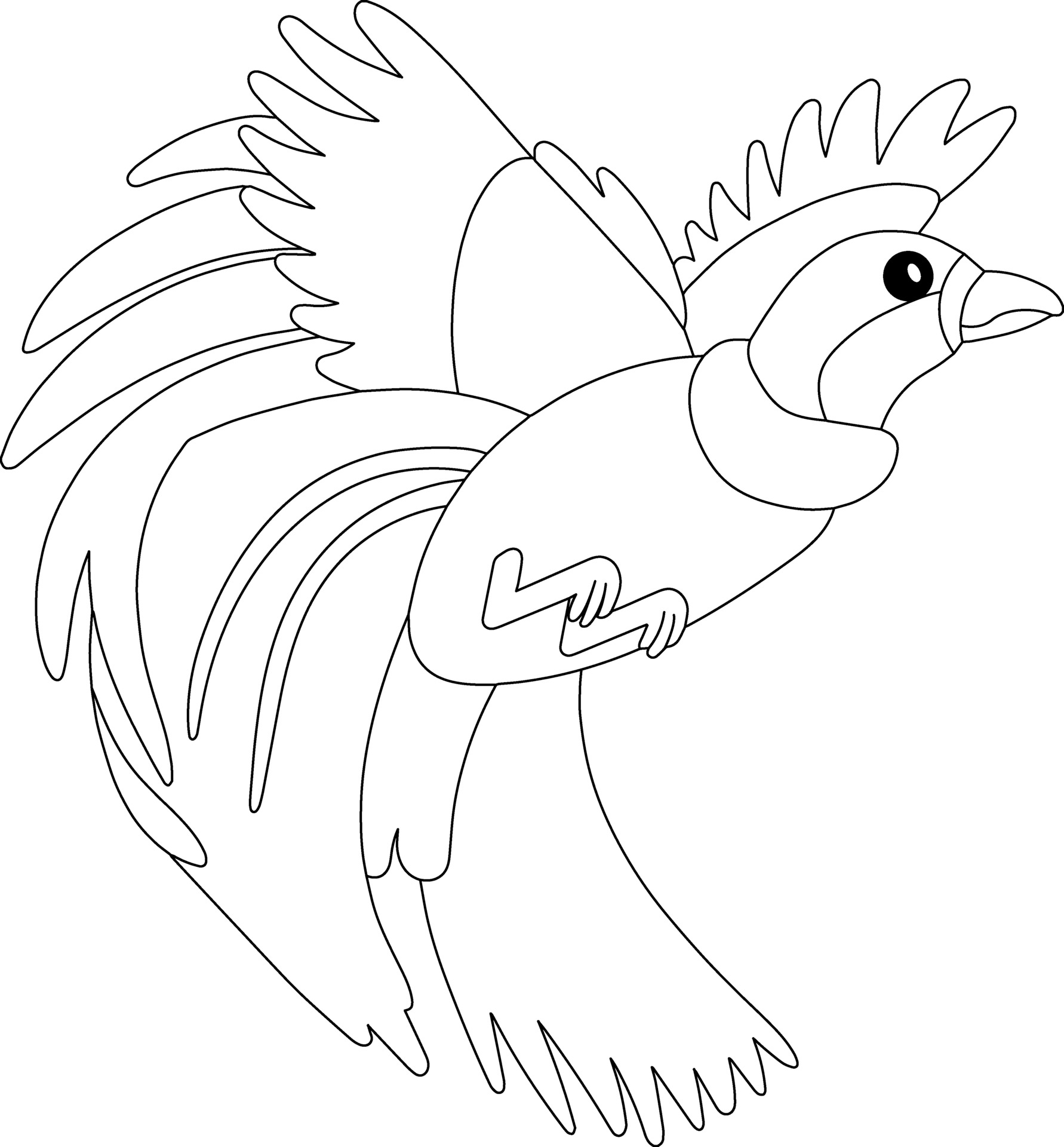 Bird of Paradise Kids Coloring Page - Great for Beginner Coloring Book  2305827 Vector Art at Vecteezy