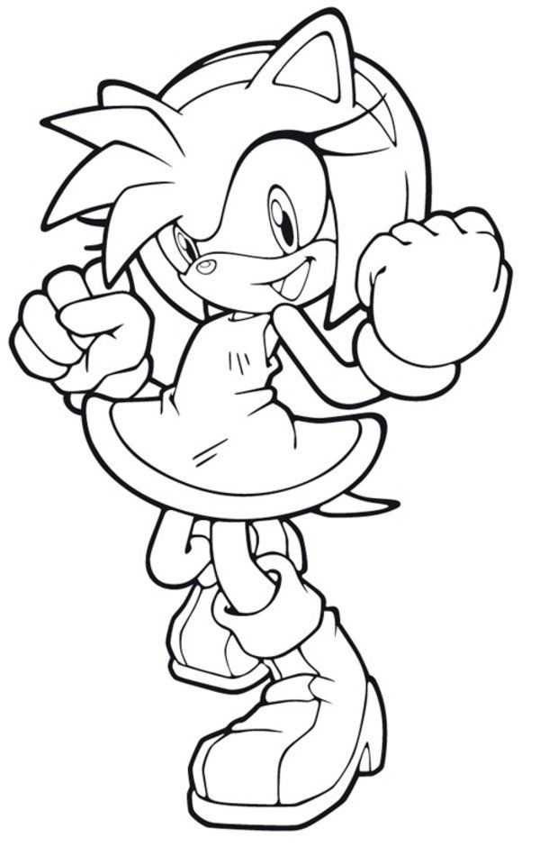 sonic the hedgehog coloring pages amy - Clip Art Library