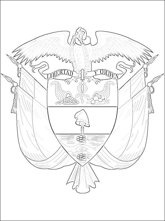 Coat of Arms of Colombia Coloring Page - Free Printable Coloring Pages for  Kids