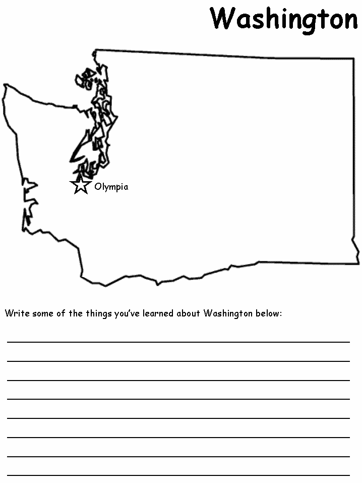 Washington State Map Coloring