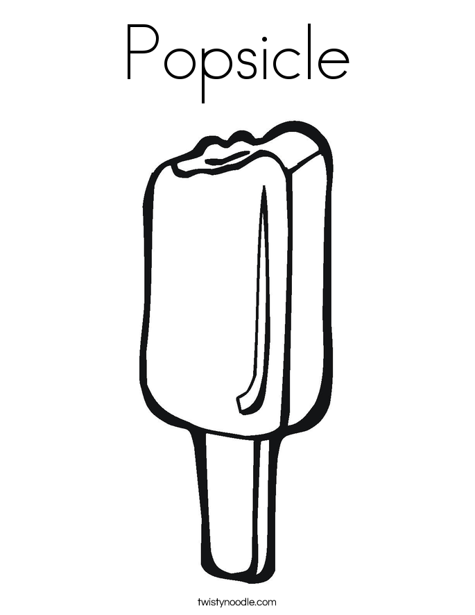Popsicle Coloring Page - Twisty Noodle