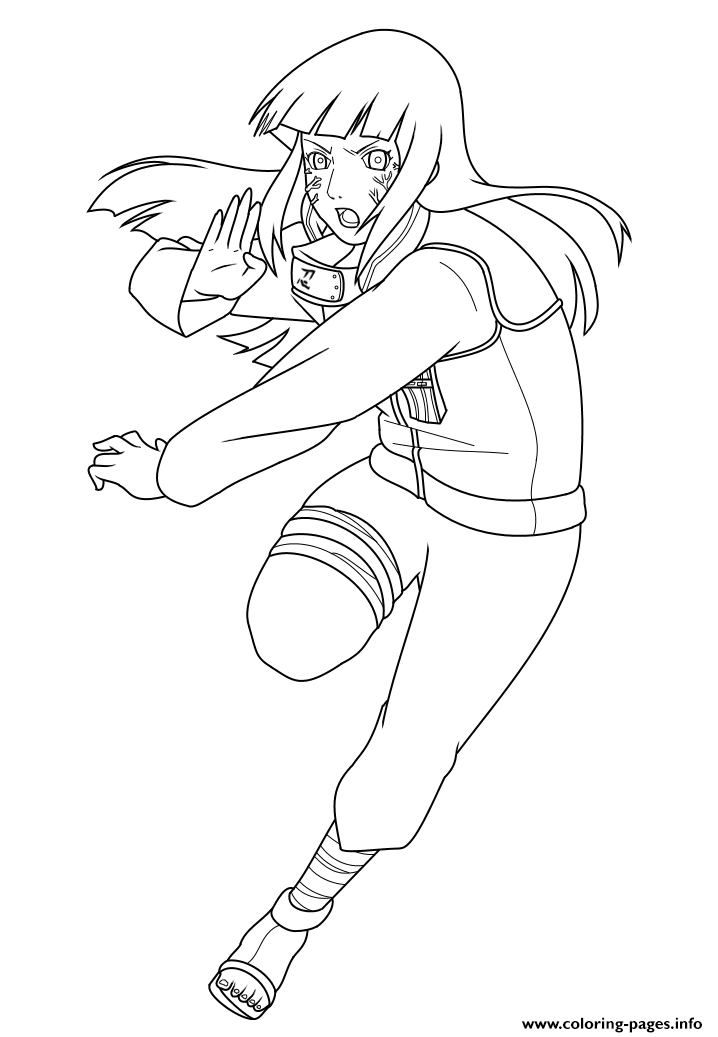 Hinata Uzumaki Kunoichi And The Former Heiress Of The Hyuga Clan Coloring  Pages Printable