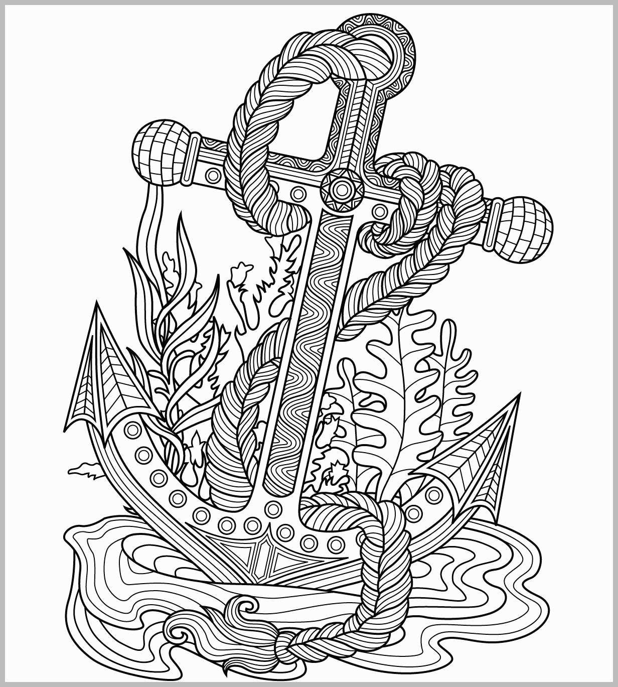 Anchor Coloring Page Anchor Coloring Page Best Anchors Coloring ...