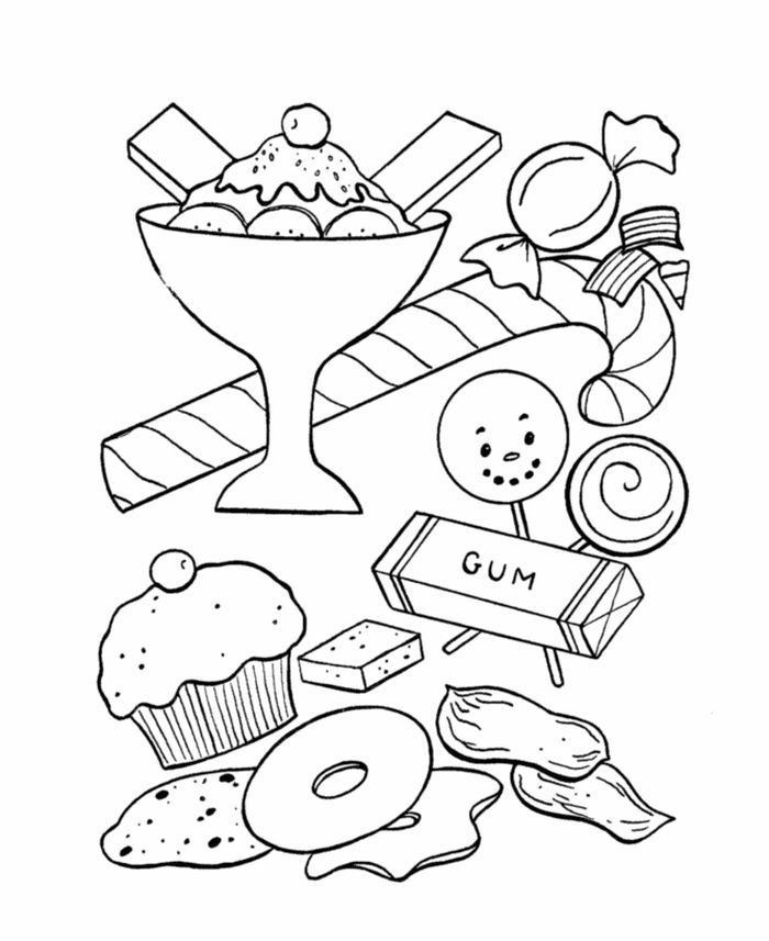 Candy Coloring Pages For Kids - Free Coloring Sheets | Candy coloring pages,  Cool coloring pages, Printable coloring pages