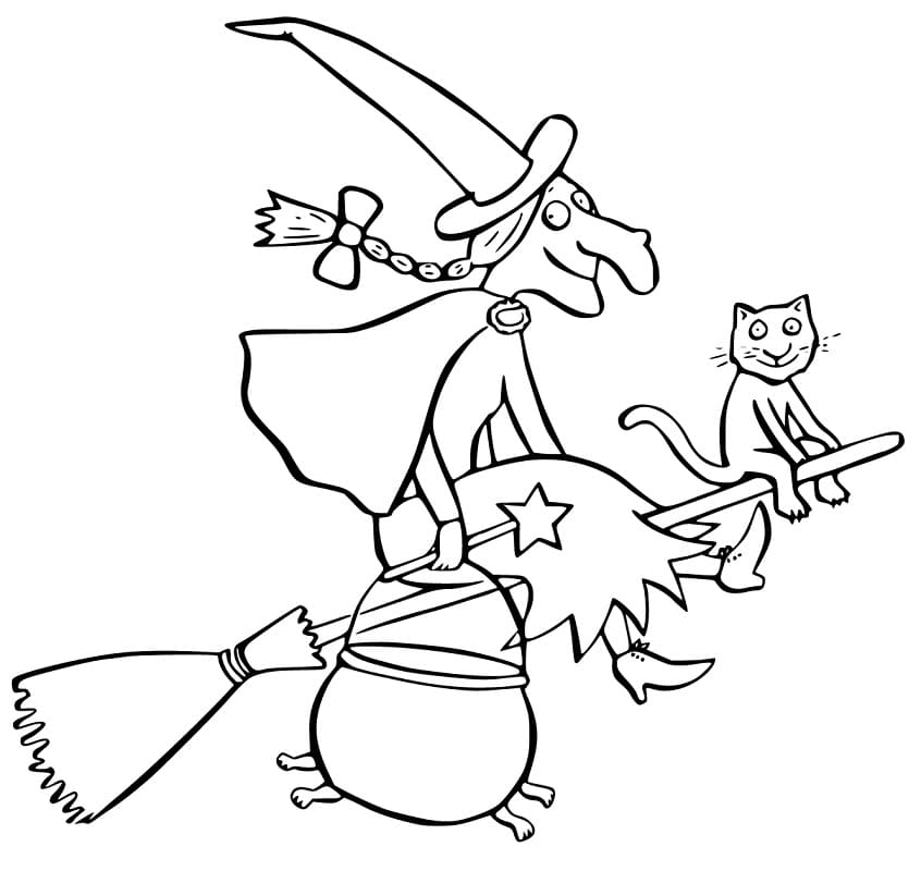 Room on the Broom 4 Coloring Page - Free Printable Coloring Pages for Kids