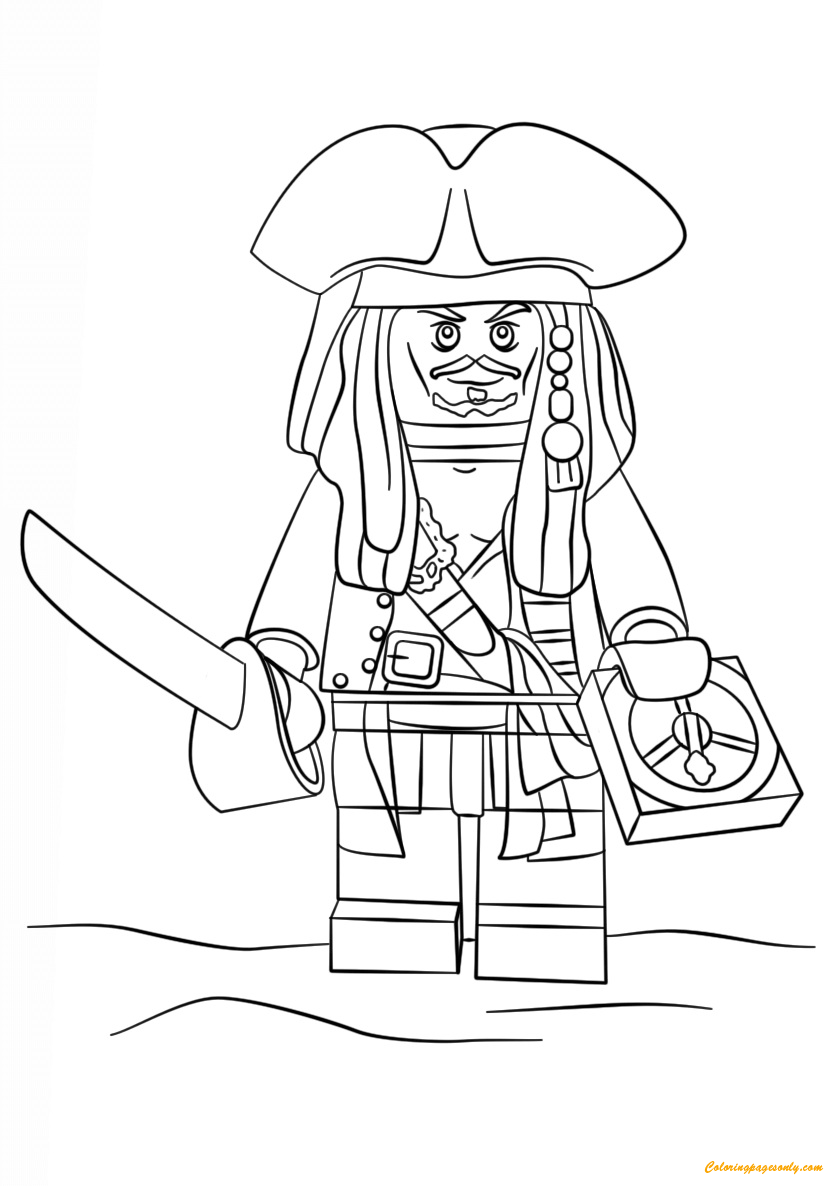 Lego Pirate Captain Jack Sparrow Coloring Pages - Toys and Dolls Coloring  Pages - Coloring Pages For Kids And Adults