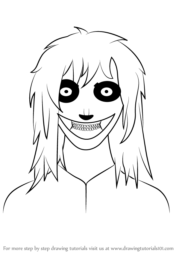 Learn How to Draw Jeff the Killer (Characters) Step by Step : Drawing  Tutorials
