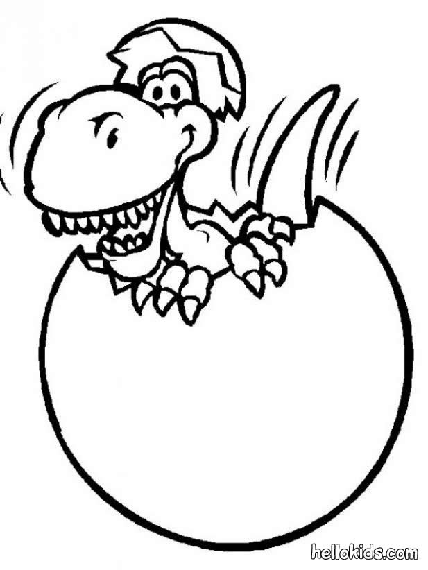 DINOSAUR coloring pages - Baby tyrannosaurus