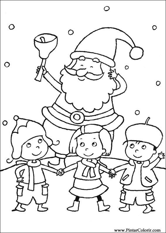 Drawings To Paint & Colour Christmas - Print Design 086