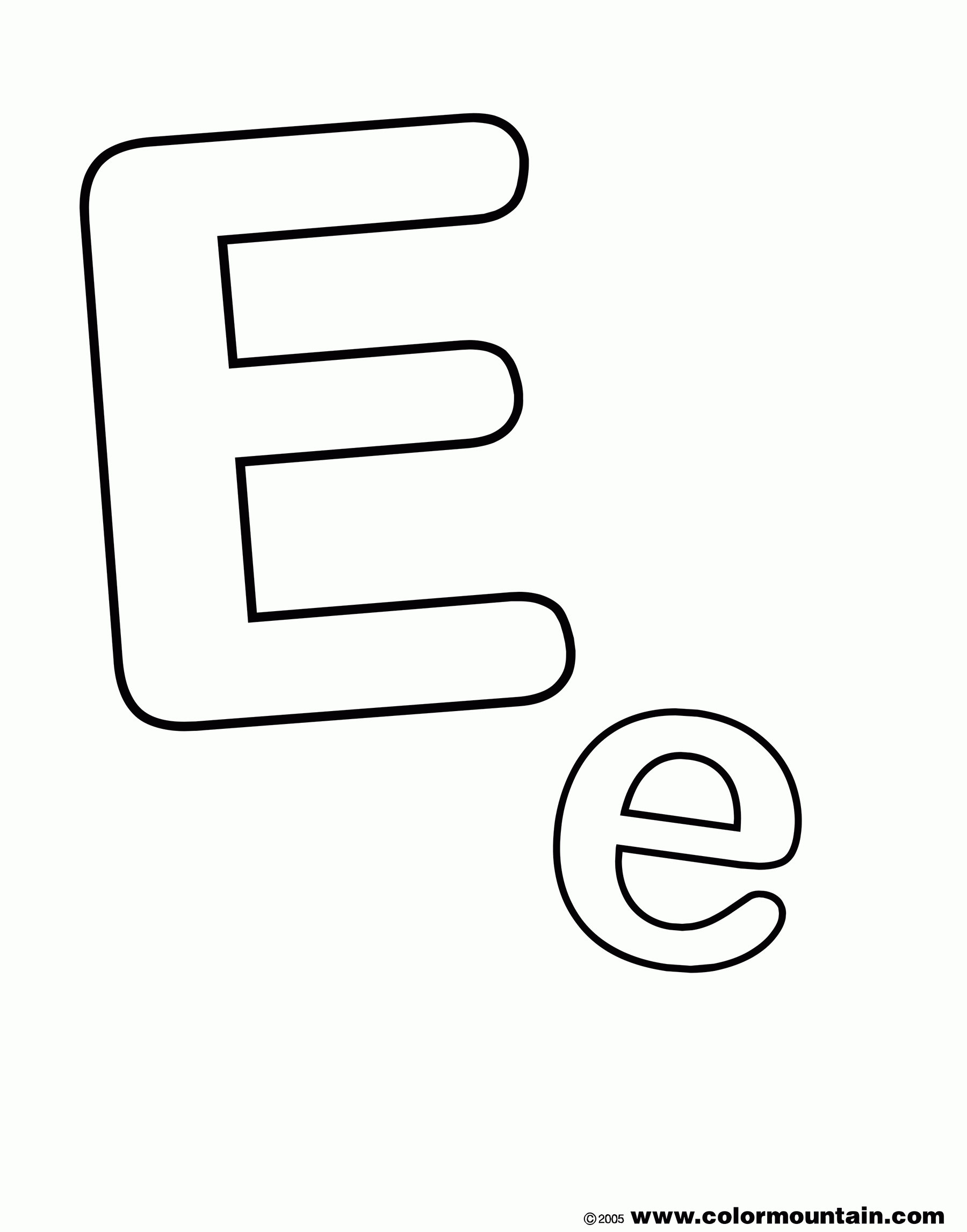 Letter E Coloring Sheet - Create A Printout Or Activity