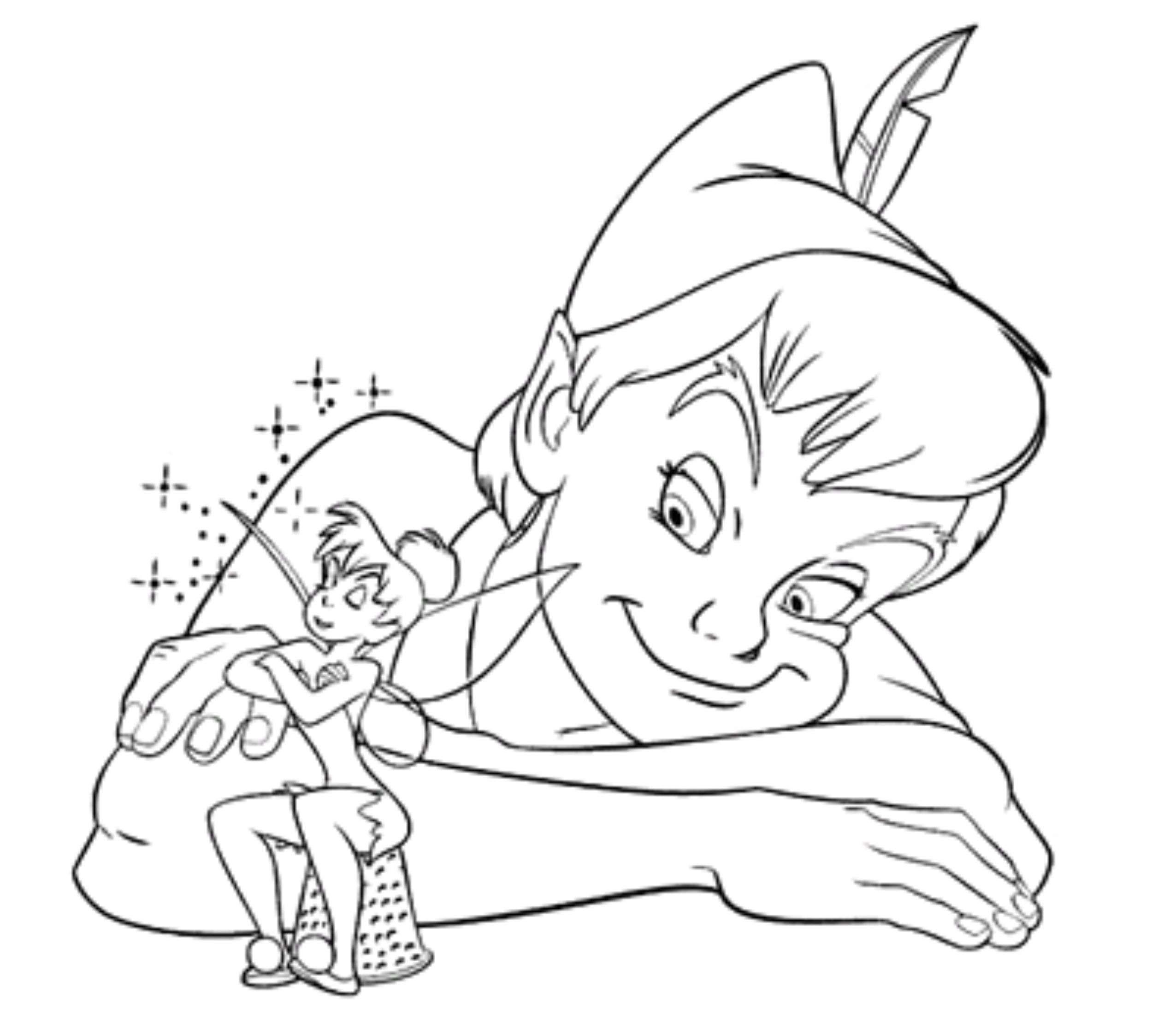 Peter Pan Flying Coloring Pages - Printable Kids Colouring Pages