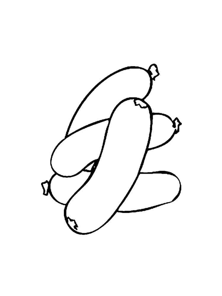 Sausages coloring pages
