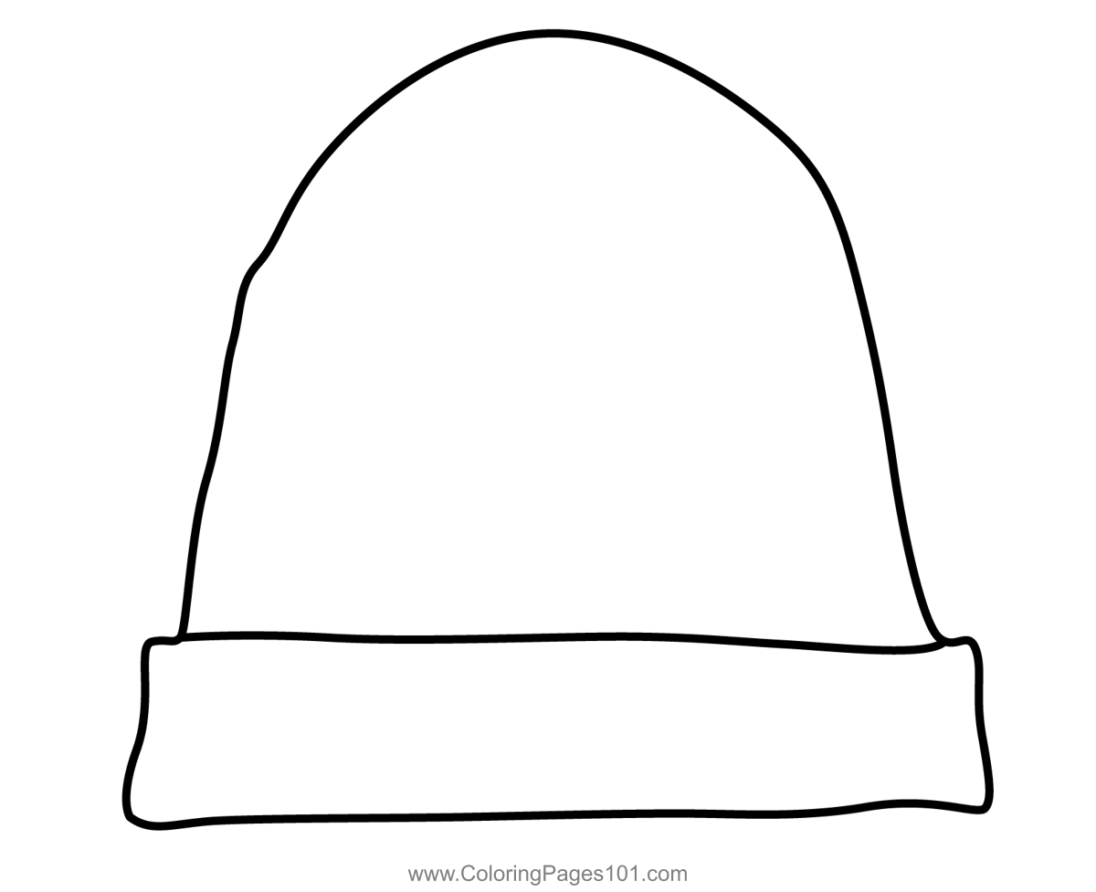 Beanie Cap Coloring Page for Kids ...