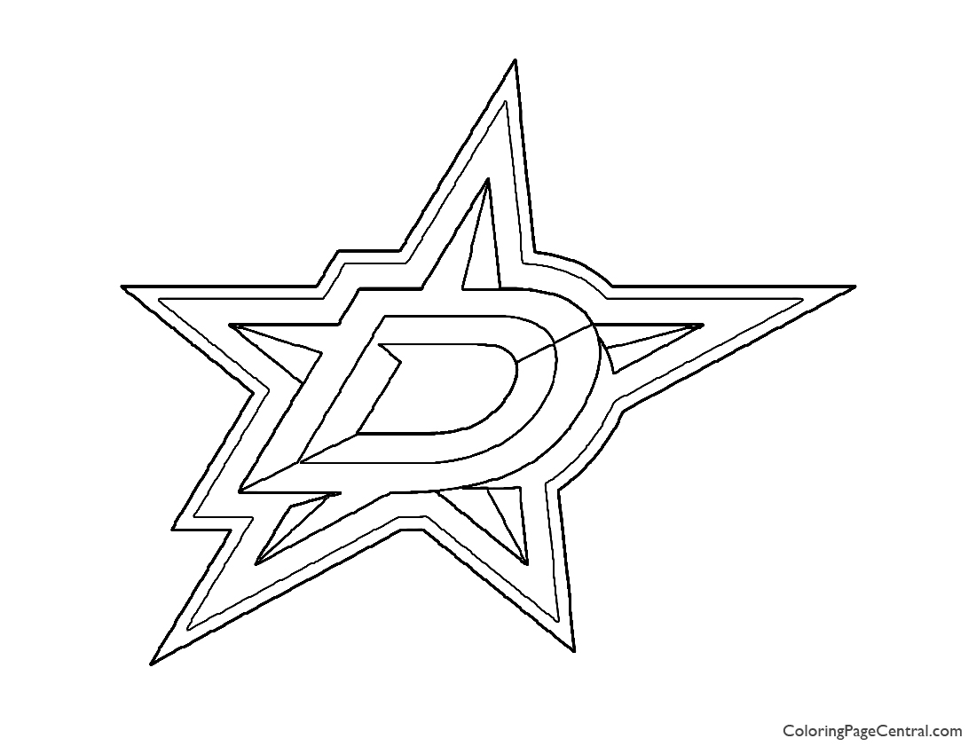 NHL - Dallas Stars Logo Coloring Page | Coloring Page Central