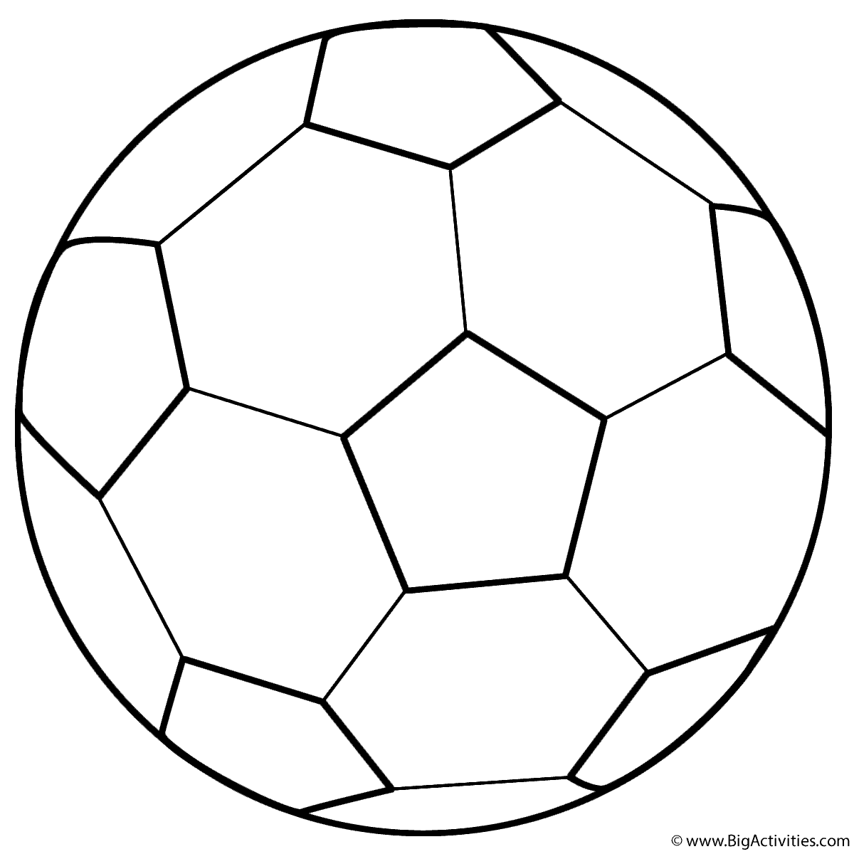 Soccer Ball - Coloring Page (Sports)