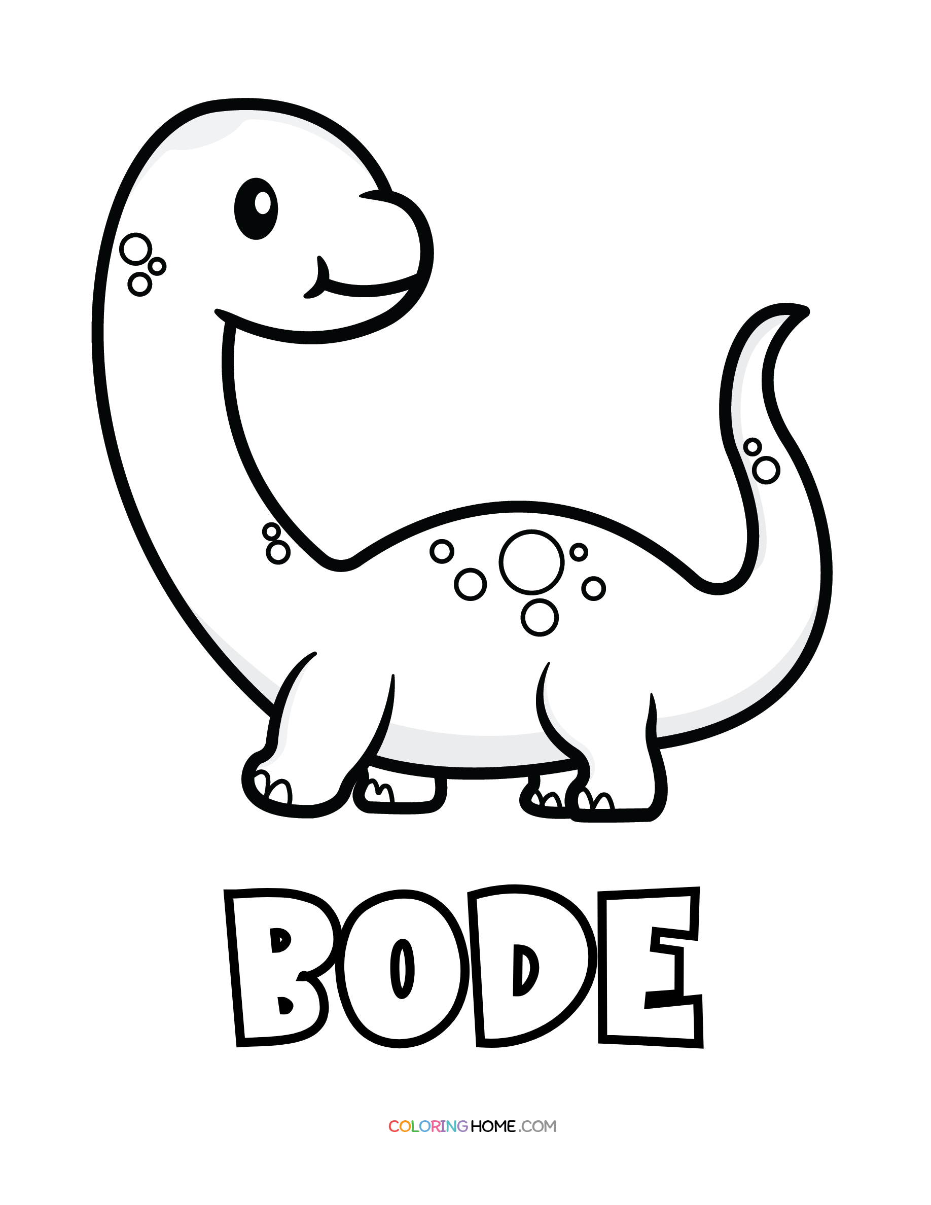 Bode dinosaur coloring page