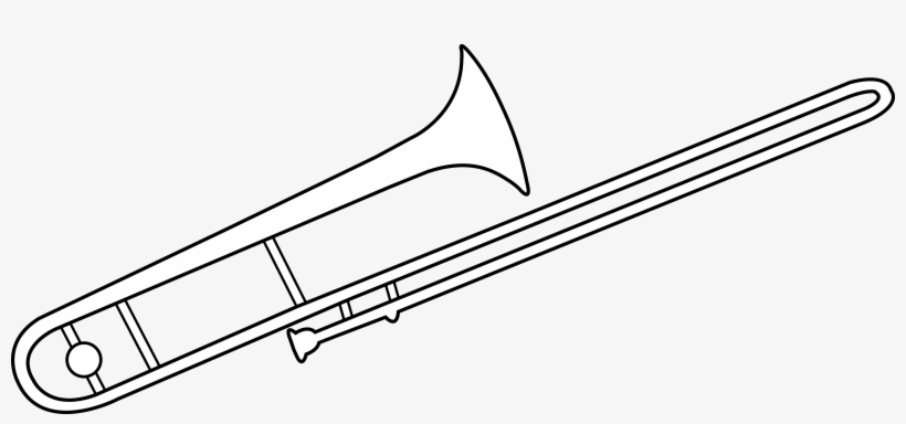 Trombone Line Art - Trombone Colouring ...