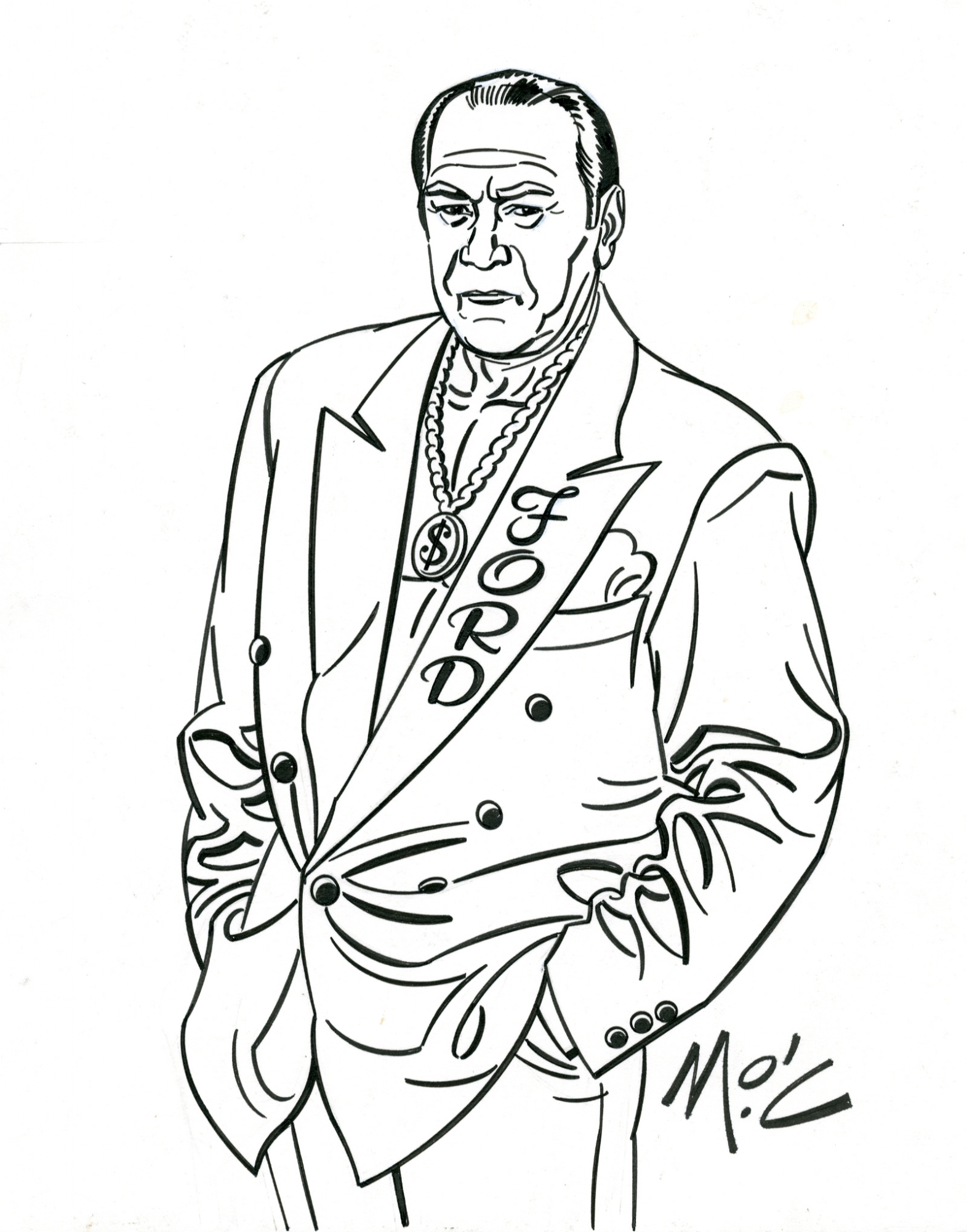 Pimping President Ford Illustration!, in Mitchell O'Connell's Mitch  O'Connell Artwork! Comic Art Gallery Room