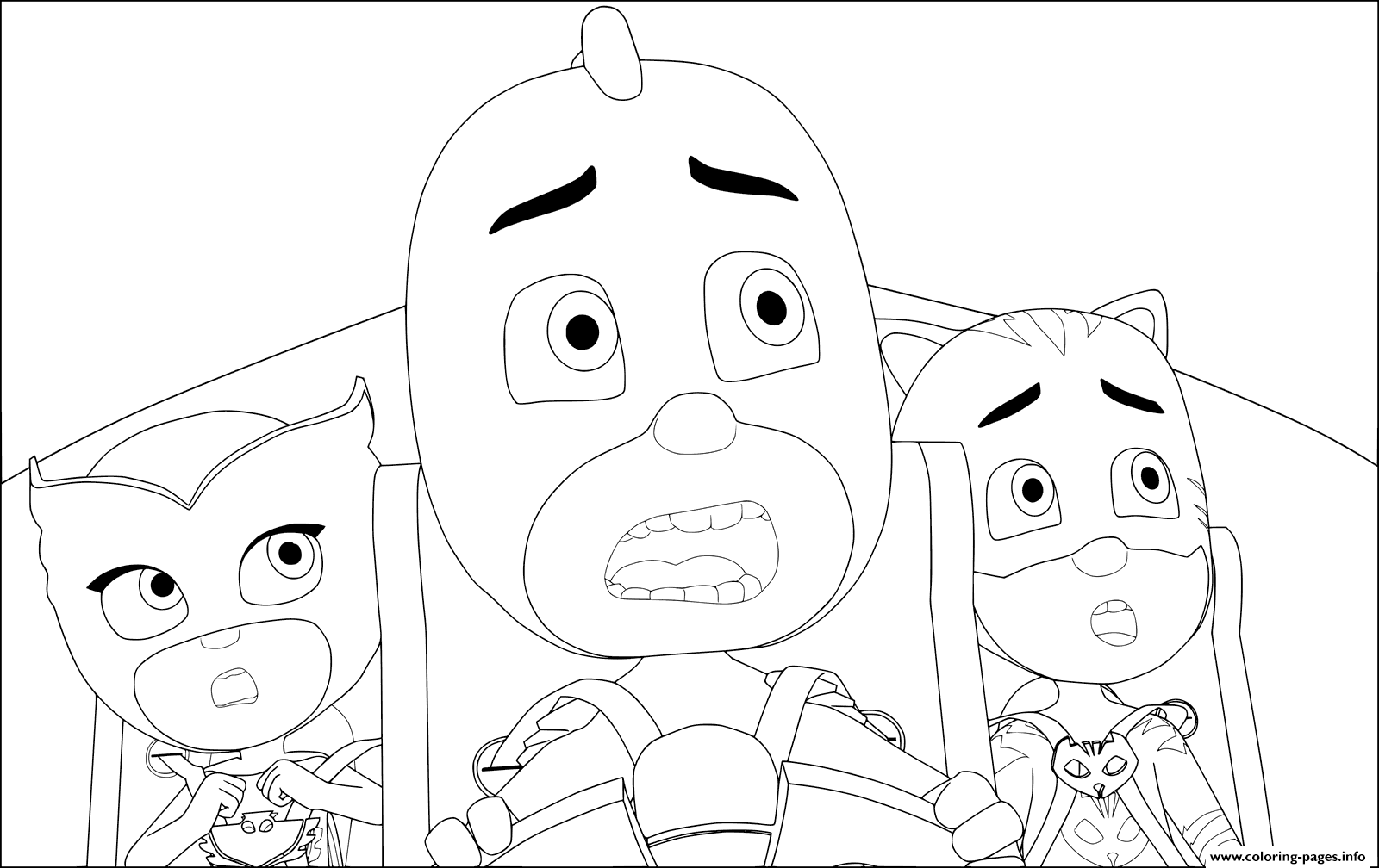 PJ Masks In Gekko Mobile Coloring Pages Printable