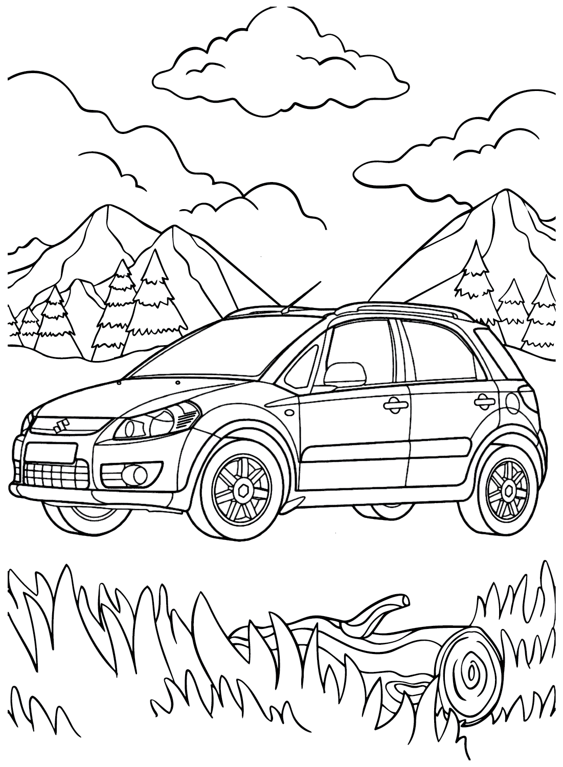 Suzuki SX 4 Coloring Page - Free ...