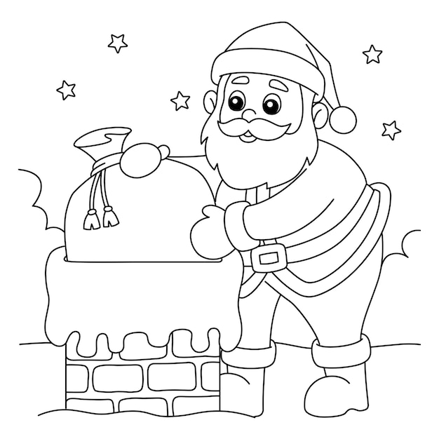 chimney coloring page for kids