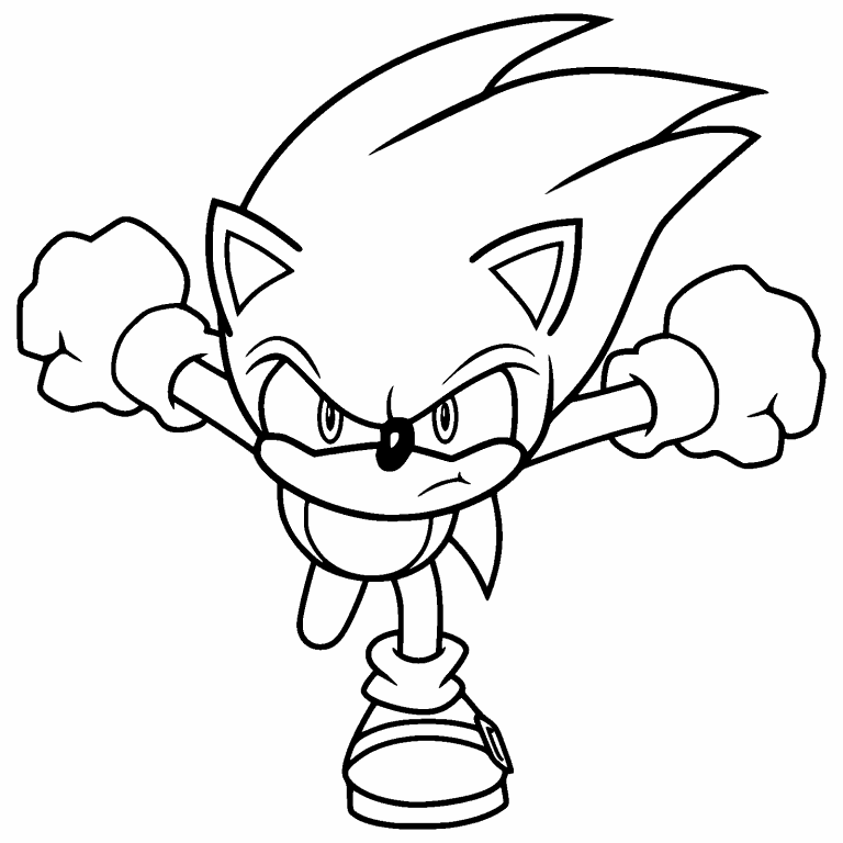 Sonic the Hedgehog coloring page - Coloring Pages 4 U